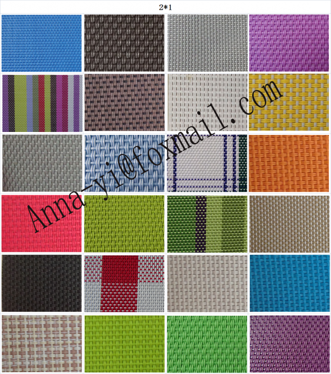 Textilene Outdoor mesh fabric2X1 weave in red strip Anti-UV fabric 1