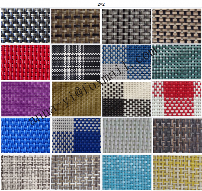 brown color Textilene mesh fabric 2X2 weave patio furniture fabrics supplier 1