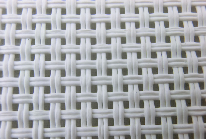 White Color Textilene® Fabric In Pvc Coated Polyester Mesh Fabrics 1